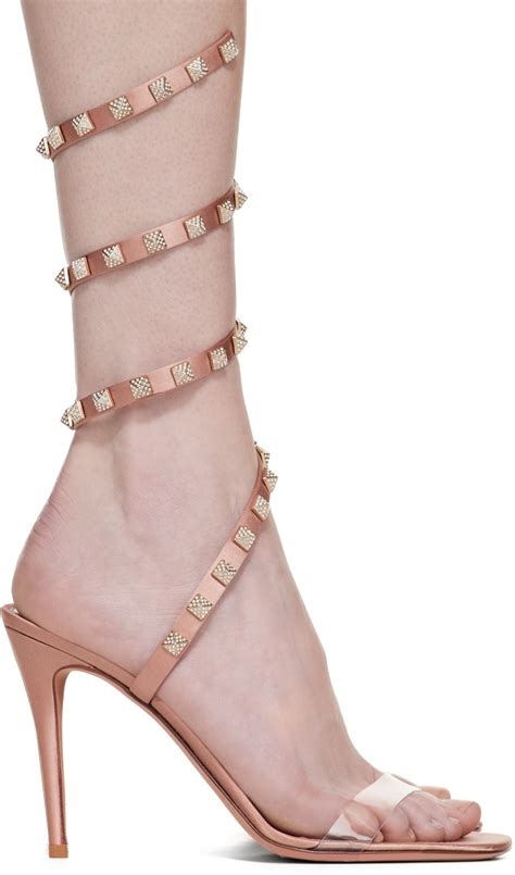 imitation valentino rockstud heeled sandals